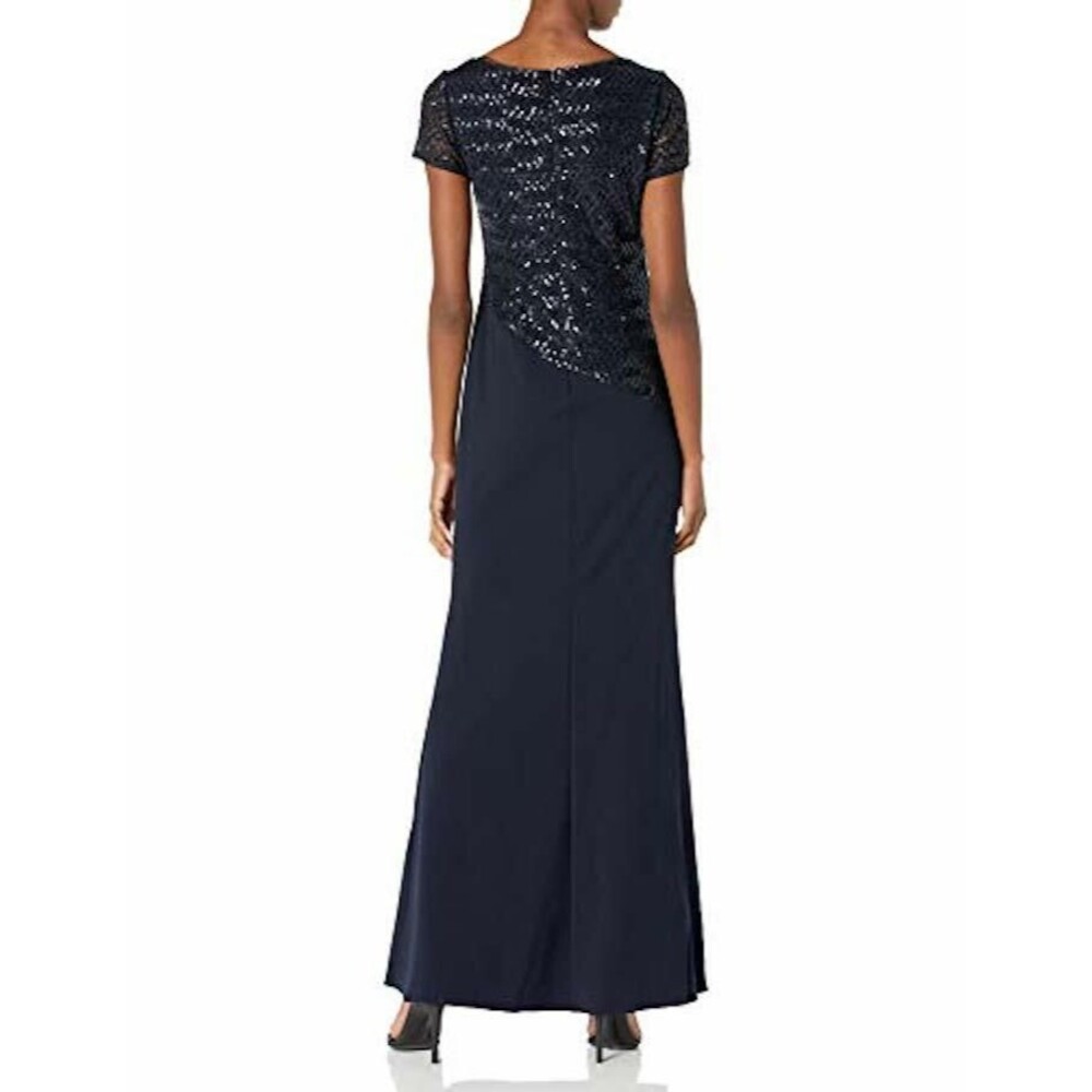 Adrianna Papell Sequin Crepe Dress - Picture 2 of 6